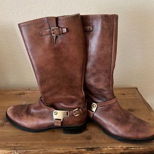 Ecco brown leather riding boots